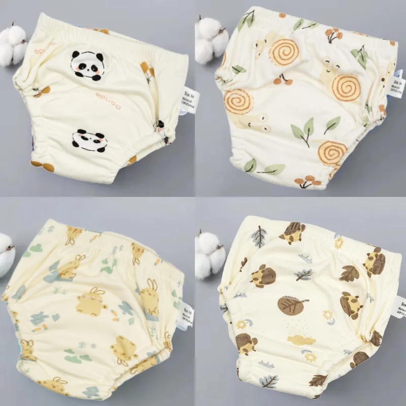 4PCS Baby Waterproof Diapers Pee Shorts Underwears Reusable Soft Ecological Cotton Toddler Potty Training Pants For Boys Girls - Z01 10