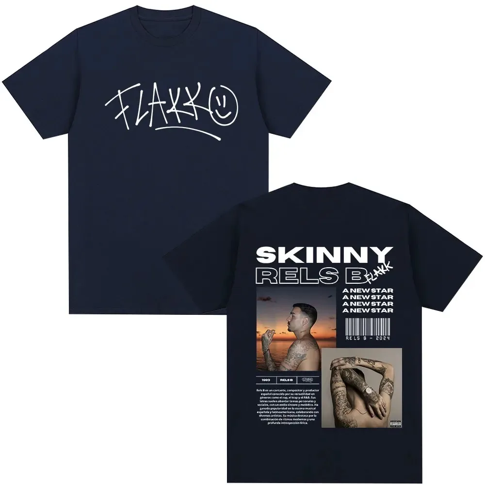 25 Summer Rels B Print WomenT-shirts Hip Hop Unisex Streetwear Short Sleeve Round Neck Men’s Tee Summer Print Clothes Casual Top – 4 4