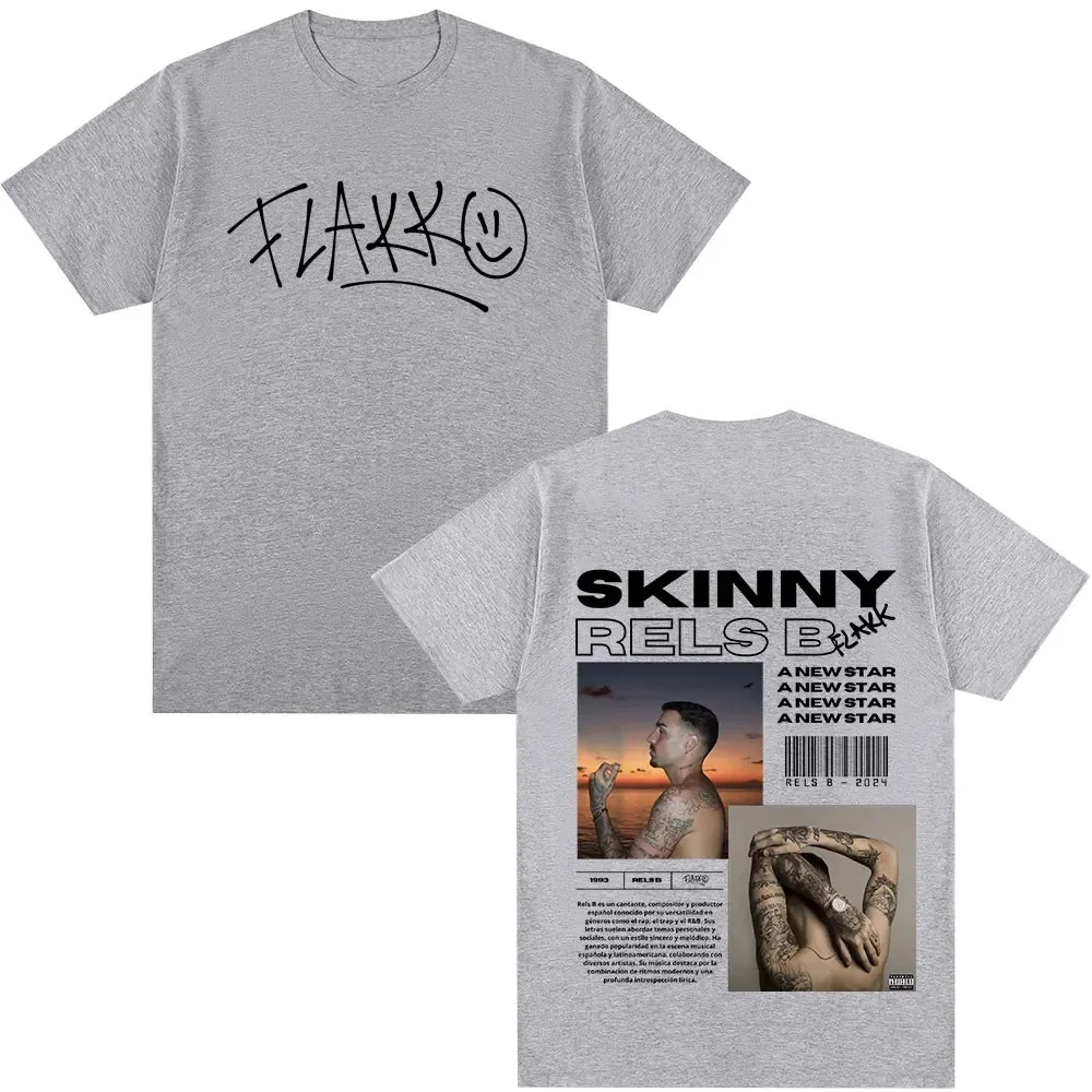 25 Summer Rels B Print WomenT-shirts Hip Hop Unisex Streetwear Short Sleeve Round Neck Men’s Tee Summer Print Clothes Casual Top – 9 12