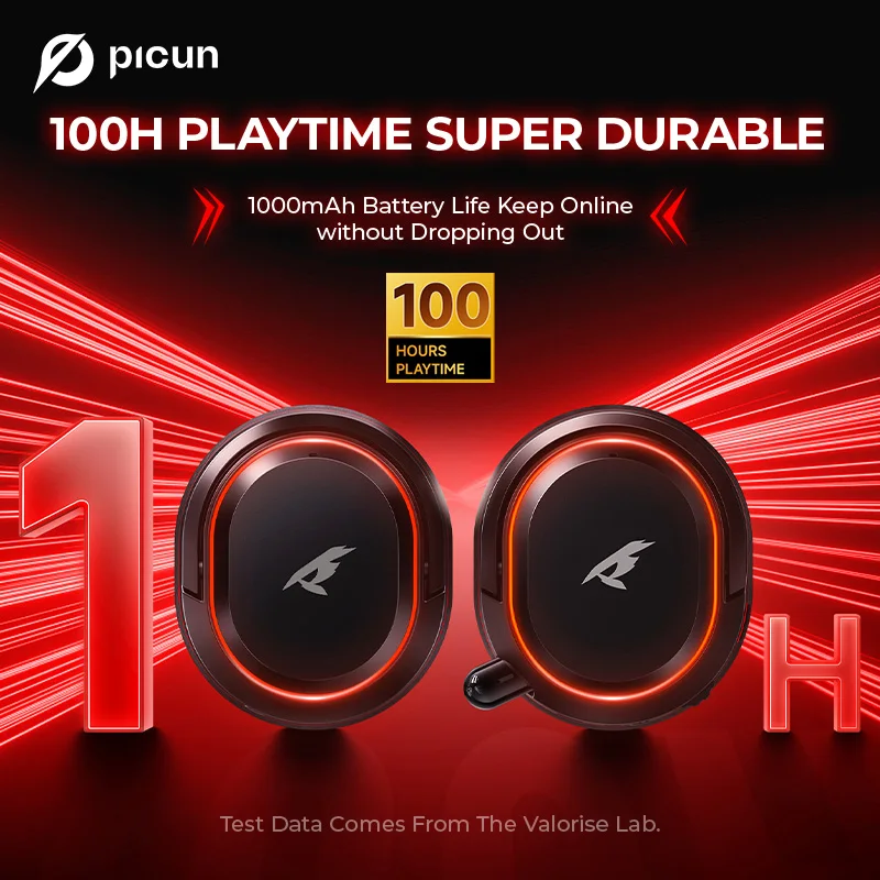 Picun G2 2.4G Wireless Gaming Headset Bluetooth Headphones 5ms Low Latency 7.1 Surround ENC Mic For PC PS4 PS5 Phone Switch 7